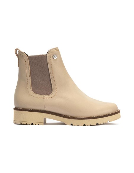 JucaZapatos - Pitillos 10778 - PIEDRA - Botín Chelsey en Napa con cremallera de mujer color piedra