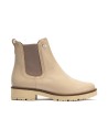 JucaZapatos - Pitillos 10778 - PIEDRA - Botín Chelsey en Napa con cremallera de mujer color piedra