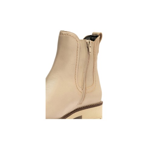 JucaZapatos - Pitillos 10778 - PIEDRA - Botín Chelsey en Napa con cremallera de mujer color piedra