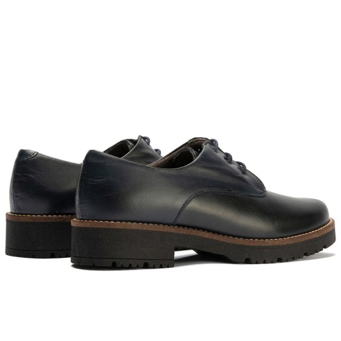 JucaZapatos - Pitillos 10781 - MARINO - Blucher en Napa con cordones de mujer color marino