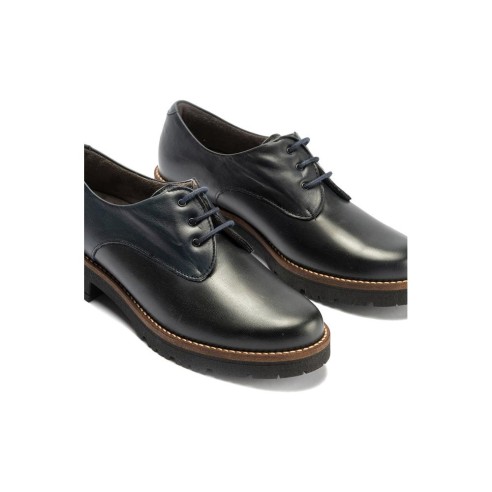 JucaZapatos - Pitillos 10781 - MARINO - Blucher en Napa con cordones de mujer color marino