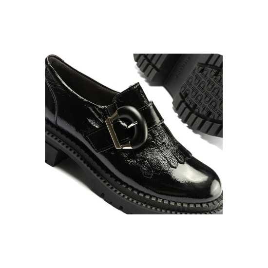 JucaZapatos - Pitillos 10791 - NEGRO - Abotinado en Charol de mujer color negro