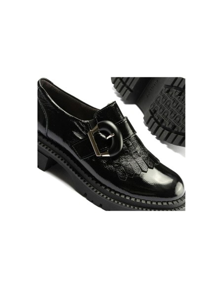 JucaZapatos - Pitillos 10791 - NEGRO - Abotinado en Charol de mujer color negro