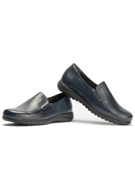 JucaZapatos - Pitillos 108 - MARINO - Mocasín Mujer Cuña Baja Azul