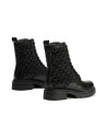 JucaZapatos - Pitillos 10802 - NEGRO - Botin Militar con Nylon con cremallera de mujer color negro