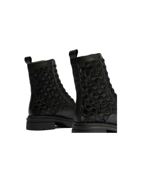 JucaZapatos - Pitillos 10802 - NEGRO - Botin Militar con Nylon con cremallera de mujer color negro