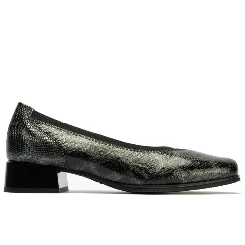 JucaZapatos - Pitillos 10811 - NEGRO - Salón de Pico en Fantasía con Elásticos de mujer color negro