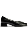 JucaZapatos - Pitillos 10812 - NEGRO - Salón de Pico en Charol con Adorno de mujer color negro
