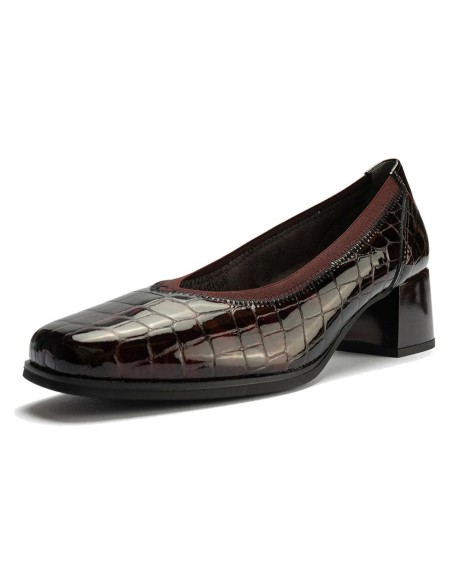 JucaZapatos - Pitillos 10820 - BURDEOS - Salón de Pico con Elásticos de mujer color burdeos