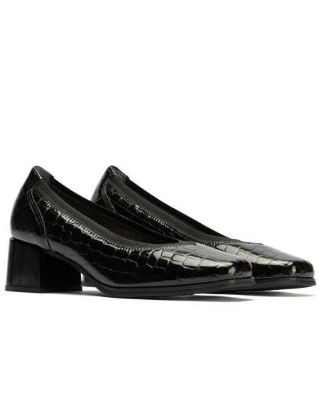 JucaZapatos - Pitillos 10820 - NEGRO - Salón de Pico con Elásticos de mujer color negro