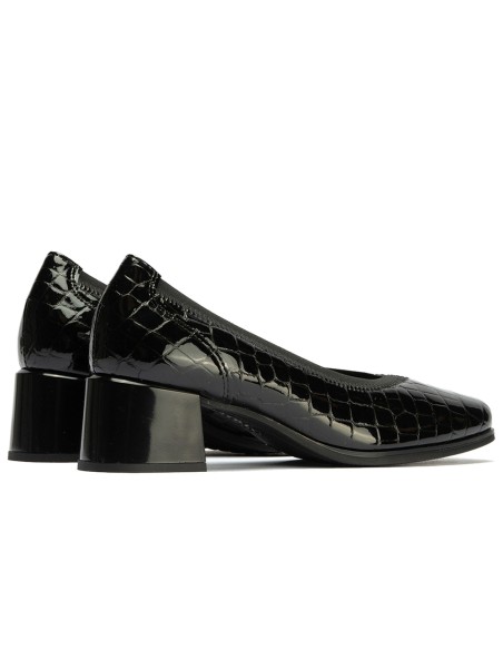 JucaZapatos - Pitillos 10820 - NEGRO - Salón de Pico con Elásticos de mujer color negro