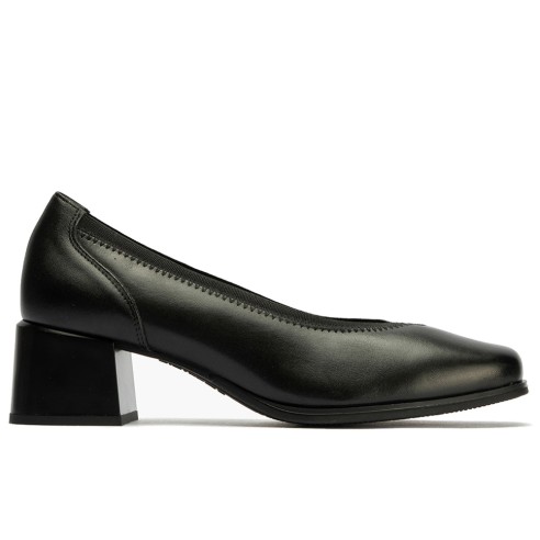 JucaZapatos - Pitillos 10825 - NEGRO - Salón de Pico en Napa con Elásticos de mujer color negro