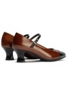 JucaZapatos - Pitillos 10851 - NEGRO-CUER - Mercedes Bicolor en charol de mujer color negro/cuero