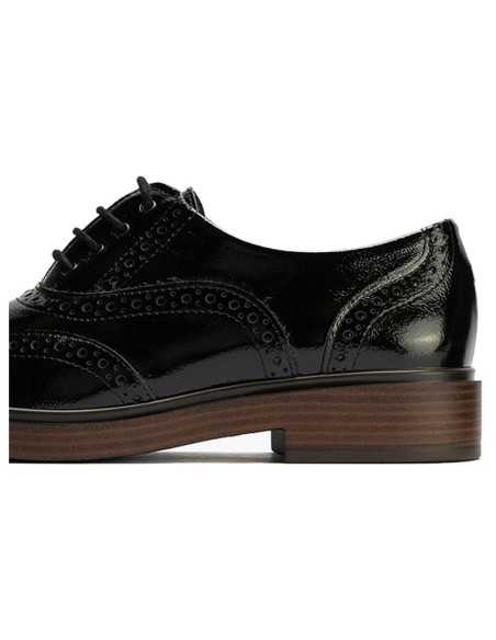 JucaZapatos - Pitillos 10891 - NEGRO - Ingles en Charol con cordones de mujer color negro