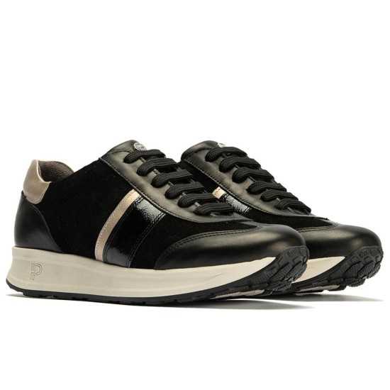 JucaZapatos - Pitillos 10906 - NEGRO - Deportivo Combinado con Serraje de mujer color negro