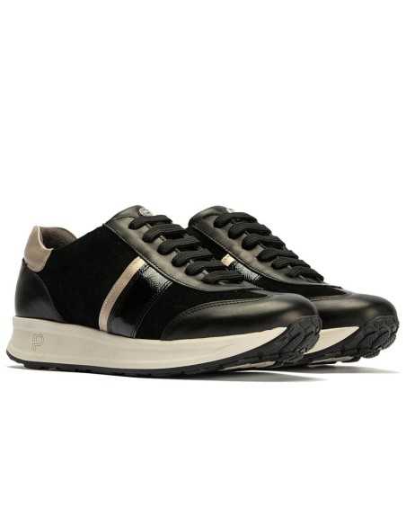 JucaZapatos - Pitillos 10906 - NEGRO - Deportivo Combinado con Serraje de mujer color negro