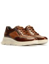 JucaZapatos - Pitillos 10910 - CUERO - Deportivo de Cremallera Combinado con Laminado de mujer color cuero