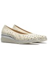 JucaZapatos - Pitillos 11070 - GLACIAL - Salón con cuña y elástico en piel napa Glacial