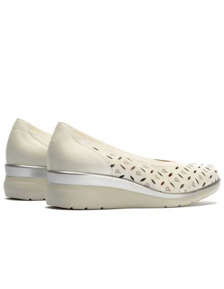 JucaZapatos - Pitillos 11070 - GLACIAL - Salón con cuña y elástico en piel napa Glacial