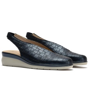 JucaZapatos - Pitillos 11073 - PLATA - Salón con elásticos y cuña en piel fantasía, en tonos metalizados Plata 2