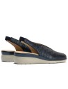 JucaZapatos - Pitillos 11073 - MARINO - Bailarina con cuña en piel metalizada elegante Marino