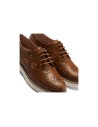 JucaZapatos - Pitillos 11081 - CUERO - Zapato blucher con cordones, en piel napa perforada Cuero