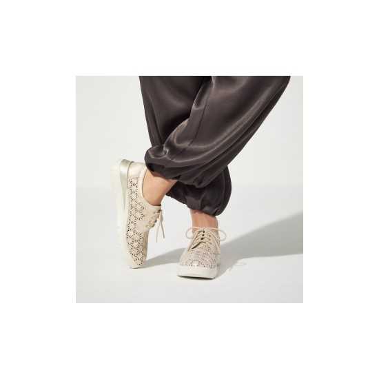 JucaZapatos - Pitillos 11091 - ORO - Zapato blucher plataforma con cordones en napa sintética Oro