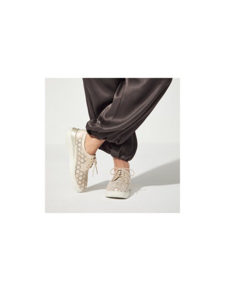 JucaZapatos - Pitillos 11091 - ORO - Zapato blucher plataforma con cordones en napa sintética Oro