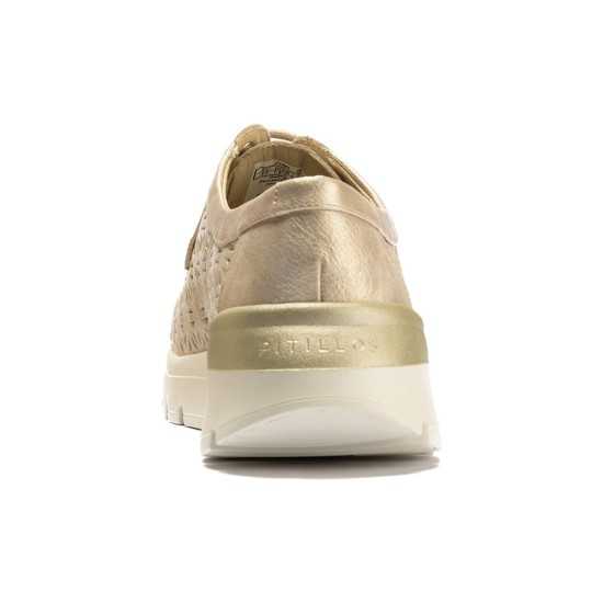 JucaZapatos - Pitillos 11091 - ORO - Zapato blucher plataforma con cordones en napa sintética Oro