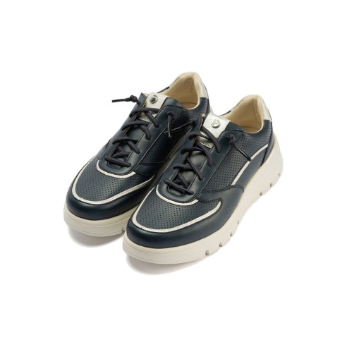 JucaZapatos - Pitillos 11094 - MARINO - Deportivo plataforma con cordones elásticos Marino