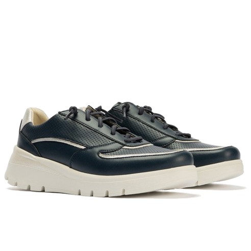 JucaZapatos - Pitillos 11094 - MARINO - Deportivo plataforma con cordones elásticos Marino