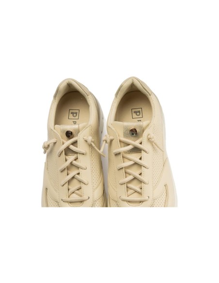 JucaZapatos - Pitillos 11094 - CREMA - Deportivo plataforma con cordones elásticos Crema
