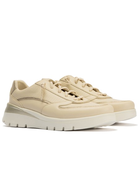 JucaZapatos - Pitillos 11094 - CREMA - Deportivo plataforma con cordones elásticos Crema
