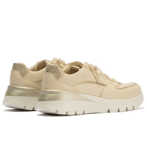 JucaZapatos - Pitillos 11094 - CREMA - Deportivo plataforma con cordones elásticos Crema