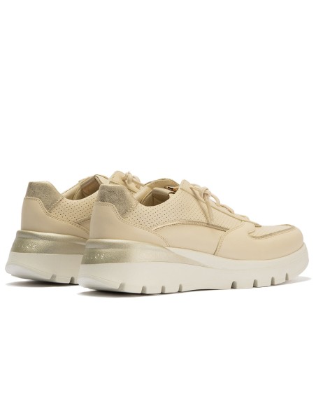 JucaZapatos - Pitillos 11094 - CREMA - Deportivo plataforma con cordones elásticos Crema