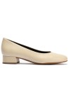 JucaZapatos - Pitillos 111 - CREMA - Zapato de Salón Tacón Bajo Beige