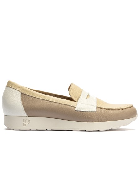 JucaZapatos - Pitillos 11100 - PIEDRA - Mocasín estilo deportivo con antifaz en piel Piedra