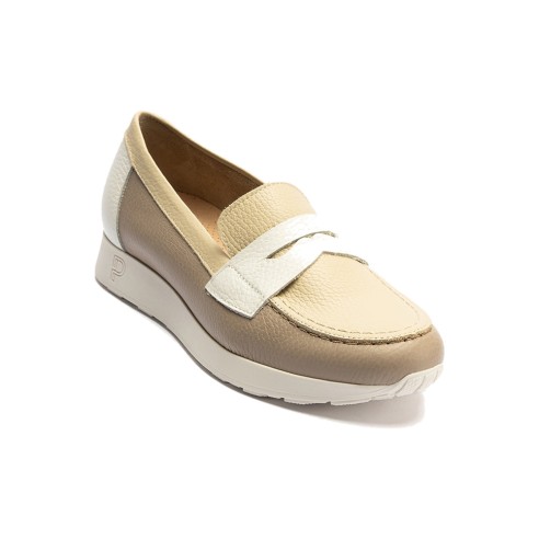 JucaZapatos - Pitillos 11100 - PIEDRA - Mocasín estilo deportivo con antifaz en piel Piedra