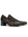 JucaZapatos - Pitillos 11131 - MARINO - Zapato salón con tacón medio, en piel napa perforada Marino