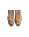 JucaZapatos - Pitillos 11132 - NUDE - Zapato salón con tacón medio, en piel fantasía perforada Nude