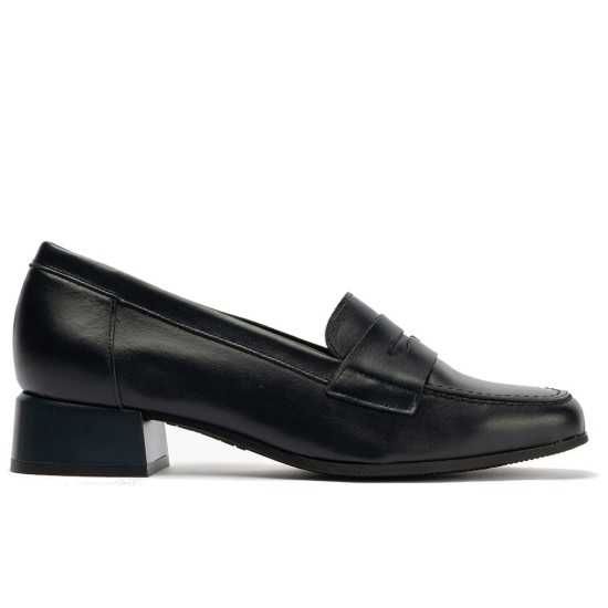 JucaZapatos - Pitillos 11152 - MARINO - Mocasín con tacón bajo y antifaz, con punta cuadrada Marino