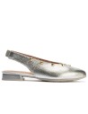 JucaZapatos - Pitillos 11173 - PLATA - Bailarina con tacón bajo, punta fina y detalles metalizados Plata