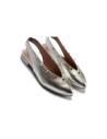 JucaZapatos - Pitillos 11173 - PLATA - Bailarina con tacón bajo, punta fina y detalles metalizados Plata