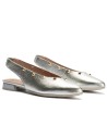 JucaZapatos - Pitillos 11173 - PLATA - Bailarina con tacón bajo, punta fina y detalles metalizados Plata