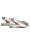 JucaZapatos - Pitillos 11173 - PLATA - Bailarina con tacón bajo, punta fina y detalles metalizados Plata