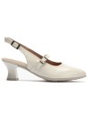 JucaZapatos - Pitillos 11184 - GLACIAL - Zapato salón destalonado con tacón medio, en piel charol y pulsera Glacial