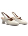 JucaZapatos - Pitillos 11184 - GLACIAL - Zapato salón destalonado con tacón medio, en piel charol y pulsera Glacial