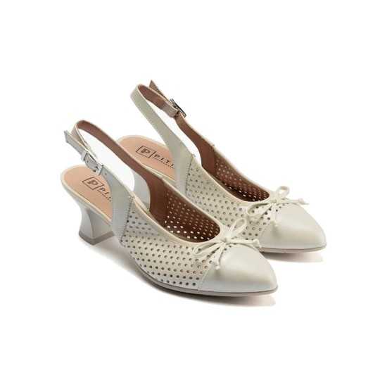 JucaZapatos - Pitillos 11188 - PLATA - Zapato de salón con tacón medio, punta fina y pulsera Plata