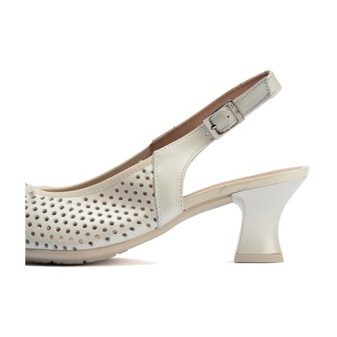 JucaZapatos - Pitillos 11188 - PLATA - Zapato de salón con tacón medio, punta fina y pulsera Plata