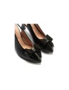 JucaZapatos - Pitillos 11191 - NEGRO - Zapato de salón destalonado con tacón alto, punta fina y detalle de lazo Negro